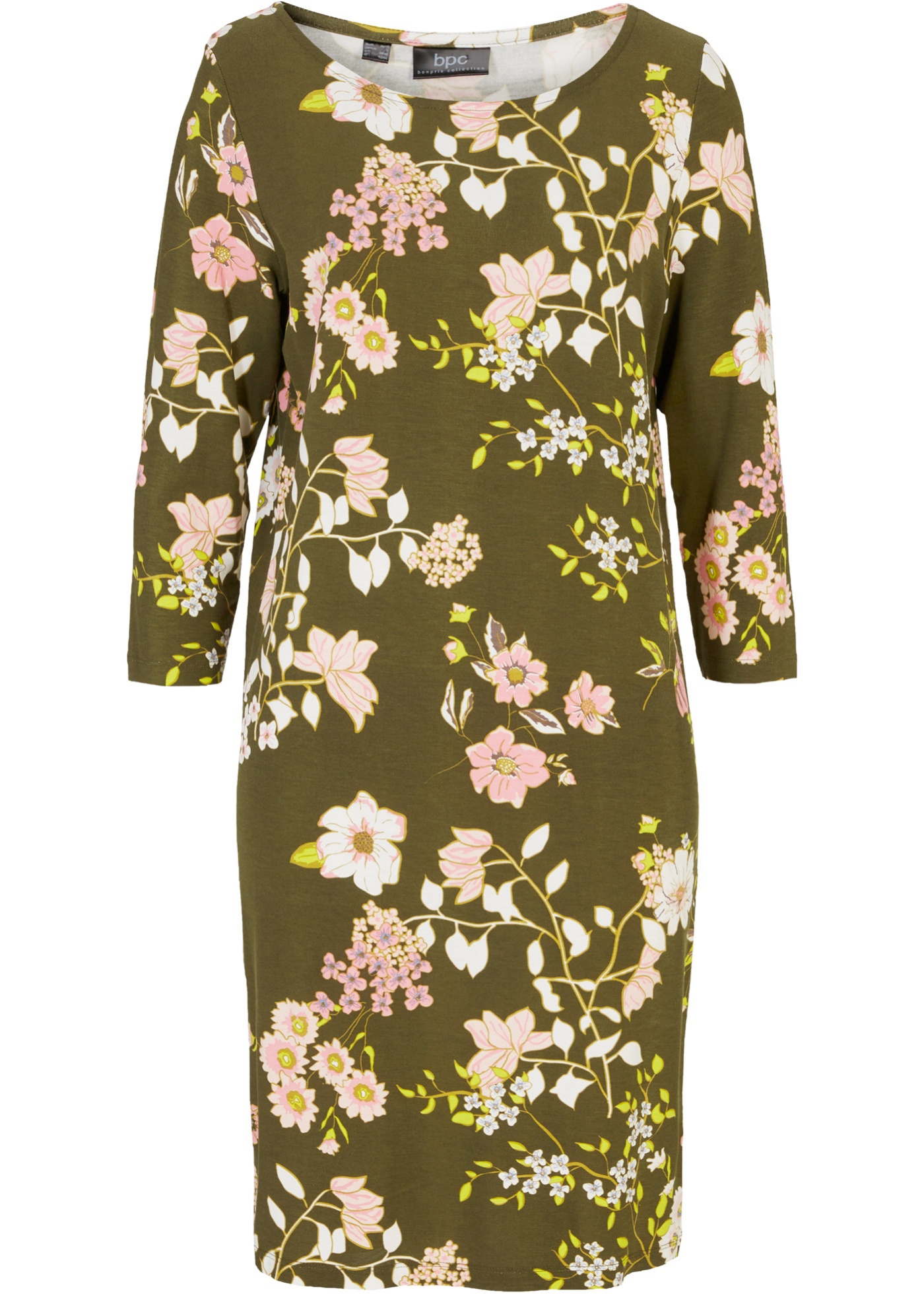 Džersejové šaty z udržateľnej viskózy, kvetovaná potlač
