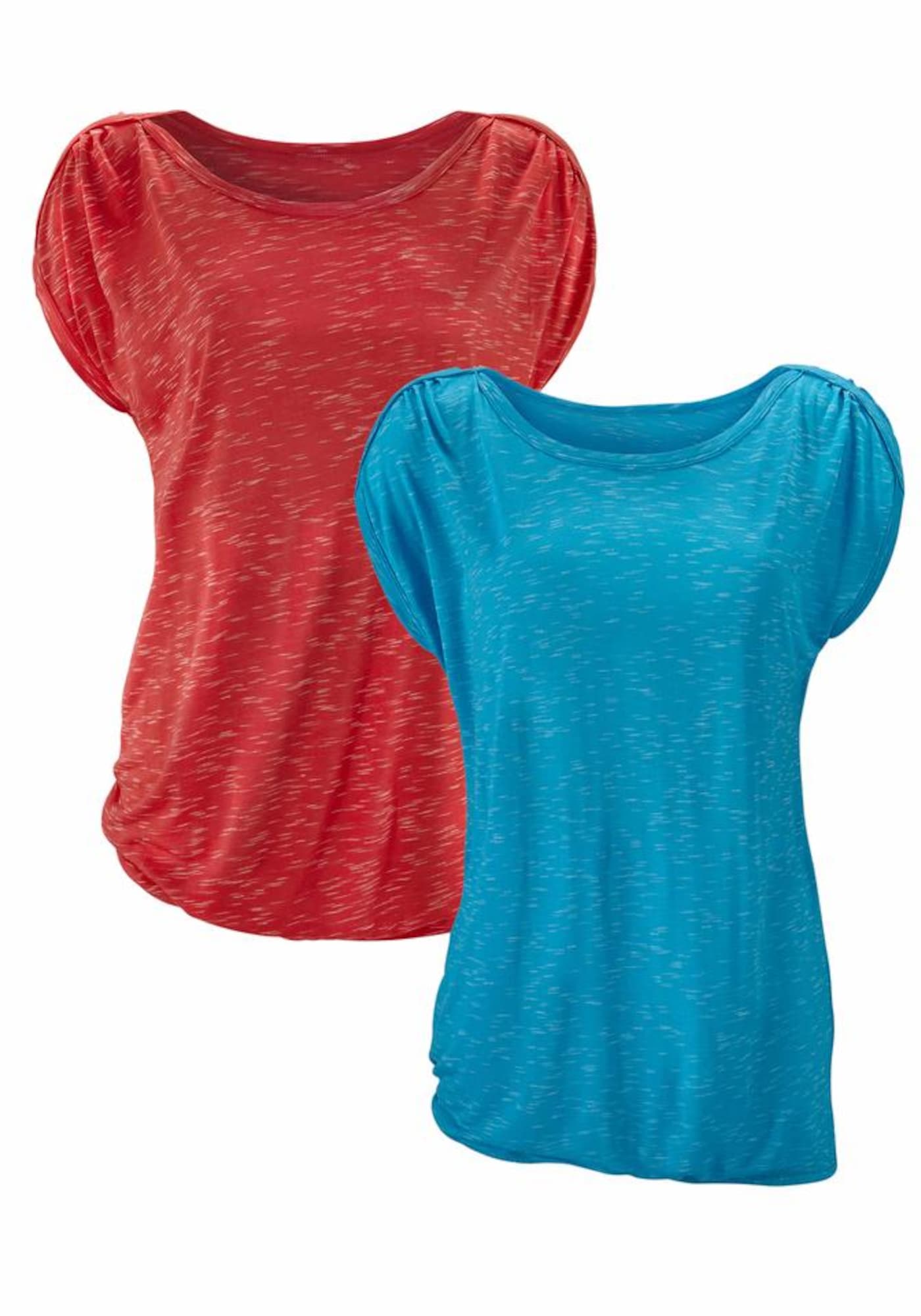 Tričko modrá melírovaná červená melírovaná LASCANA