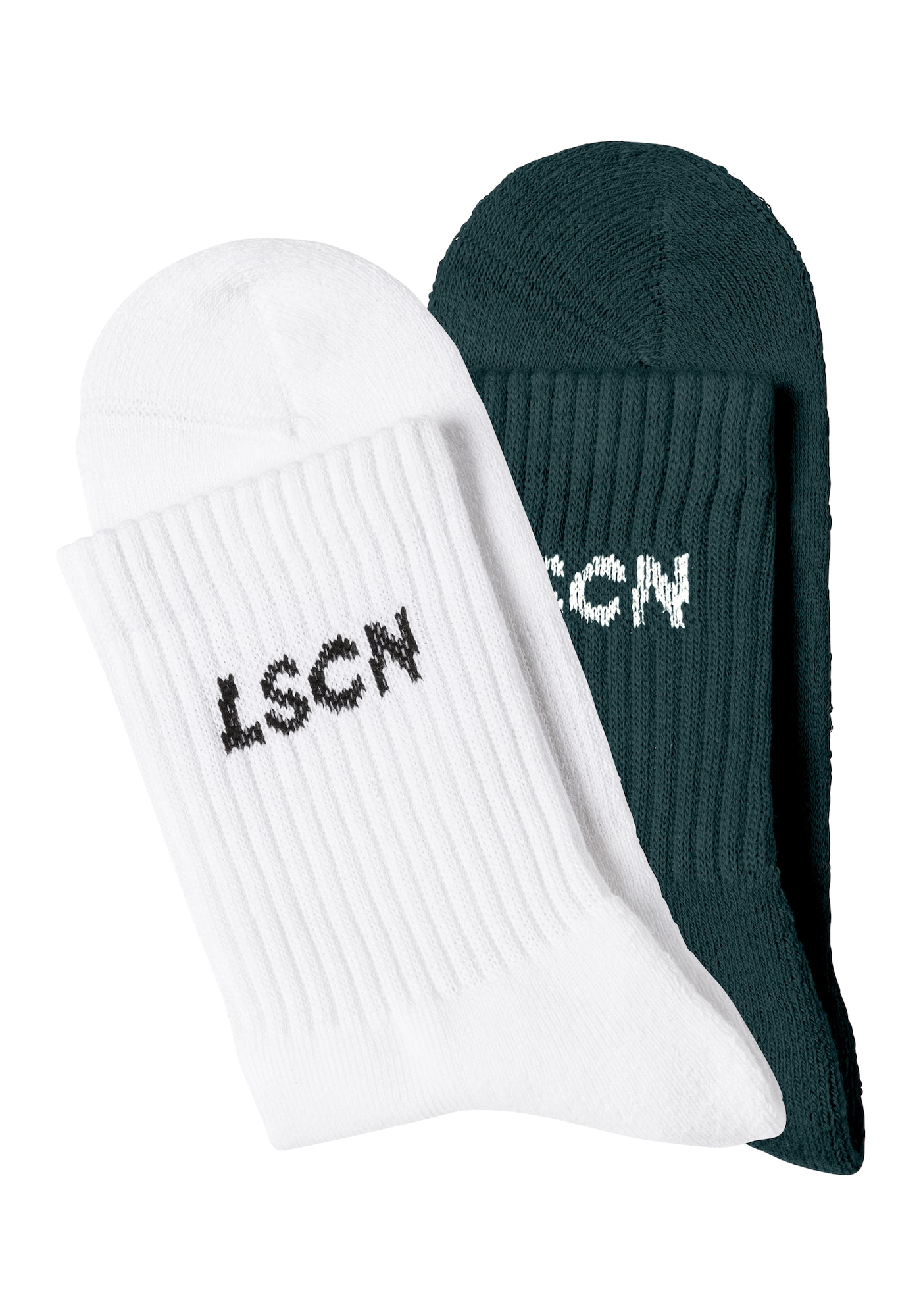 Ponožky petrolejová biela LSCN by LASCANA