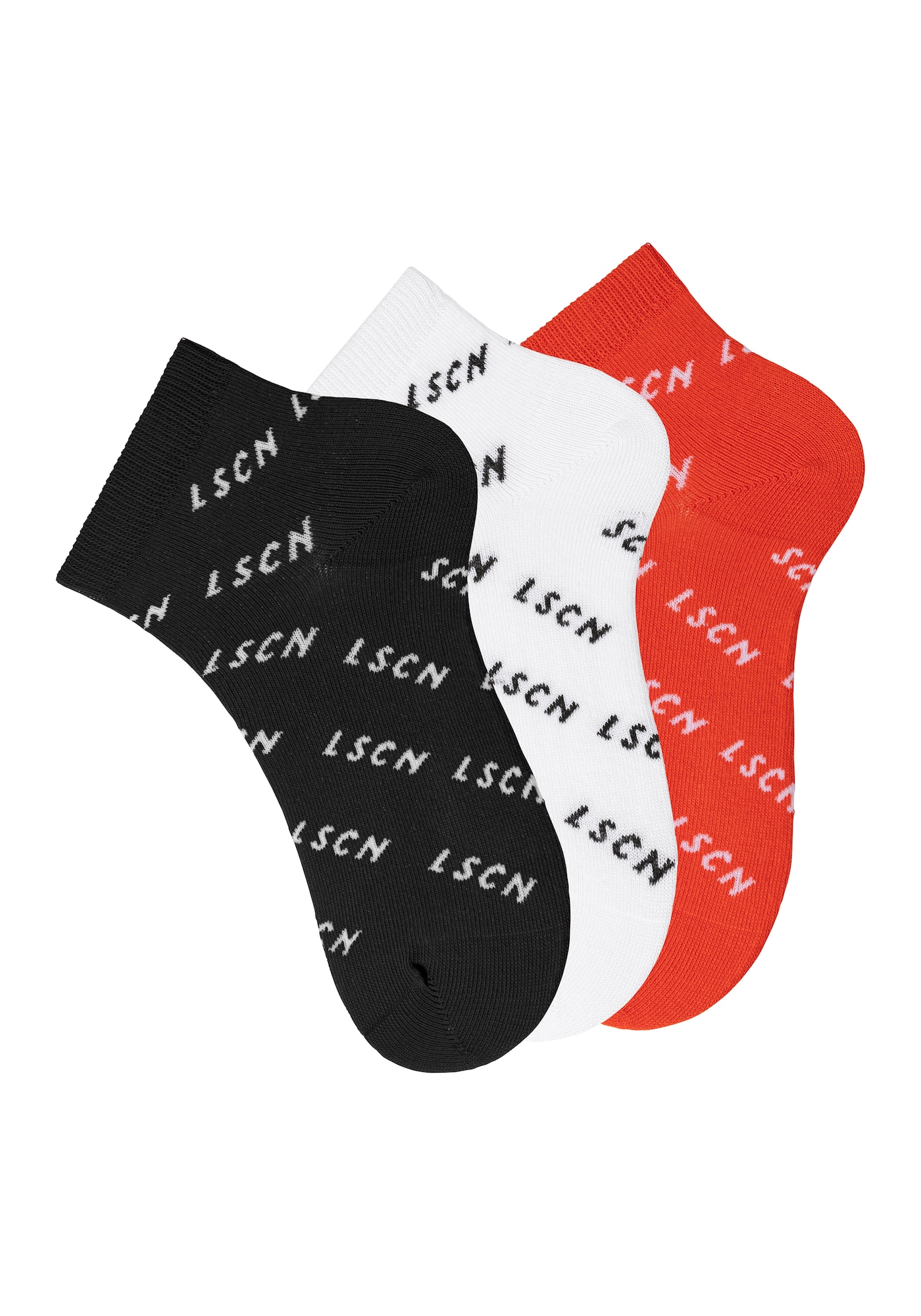 Ponožky červená čierna biela LSCN by LASCANA