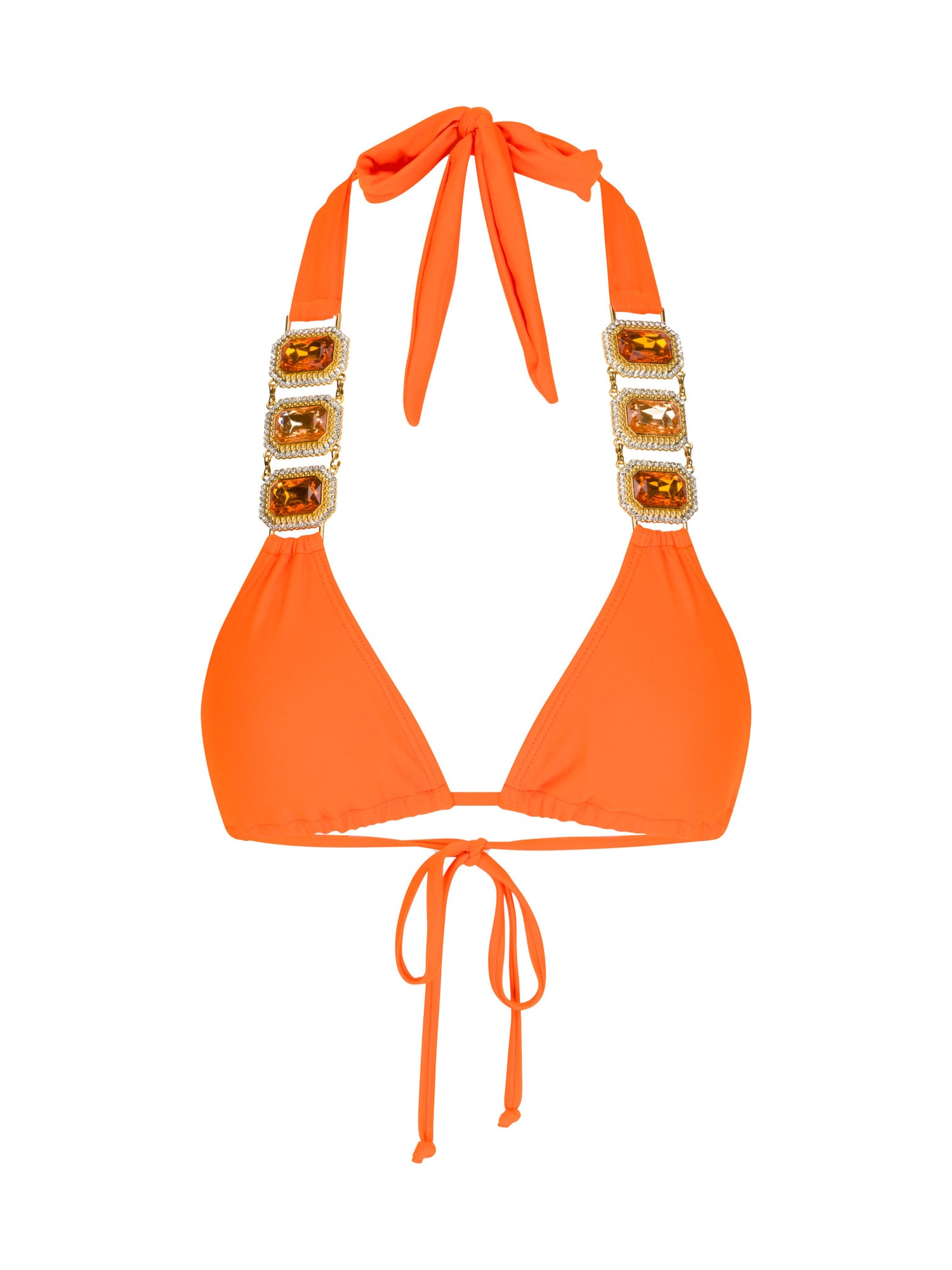 Bikinový top Boujee zlatá oranžová priehľadná Moda Minx