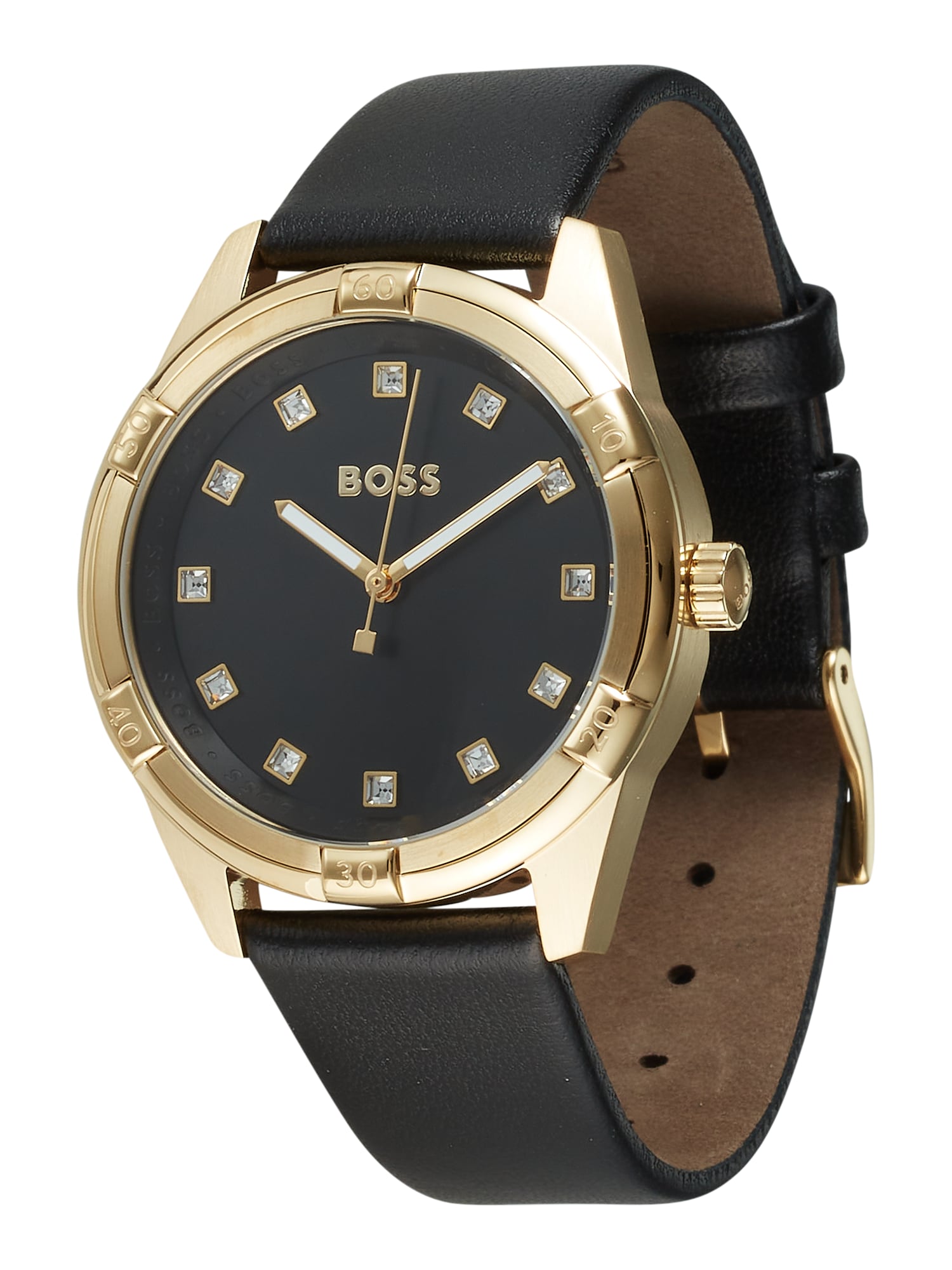Analógové hodinky zlatá čierna BOSS Black