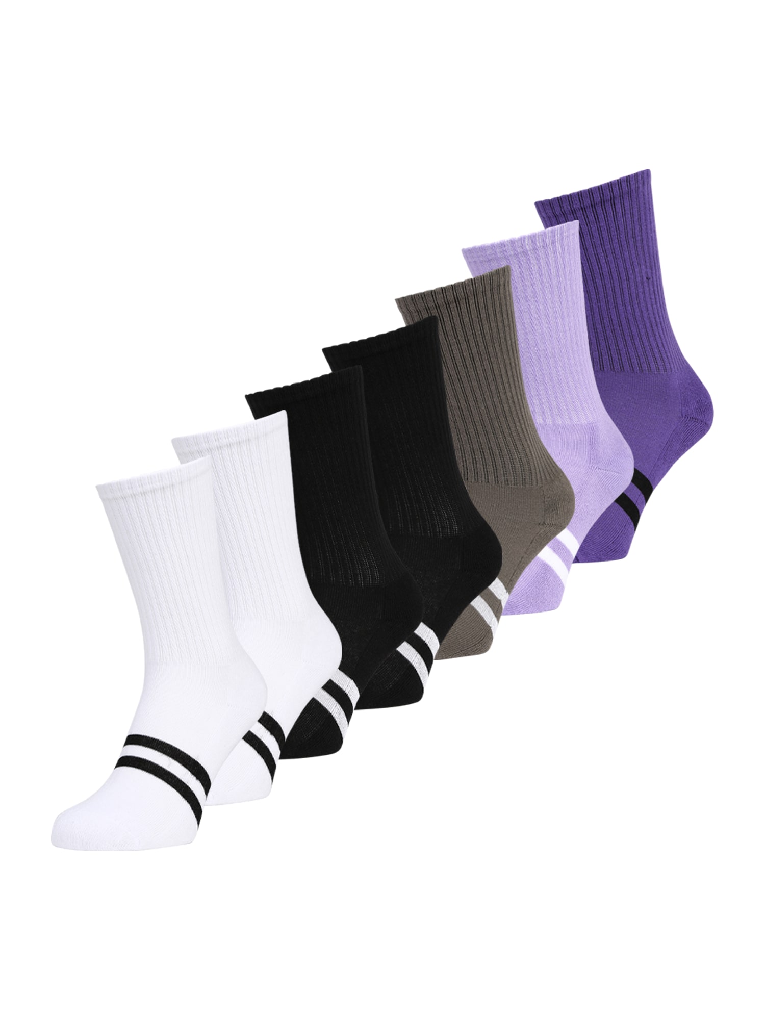 Ponožky olivová fialová čierna biela Urban Classics
