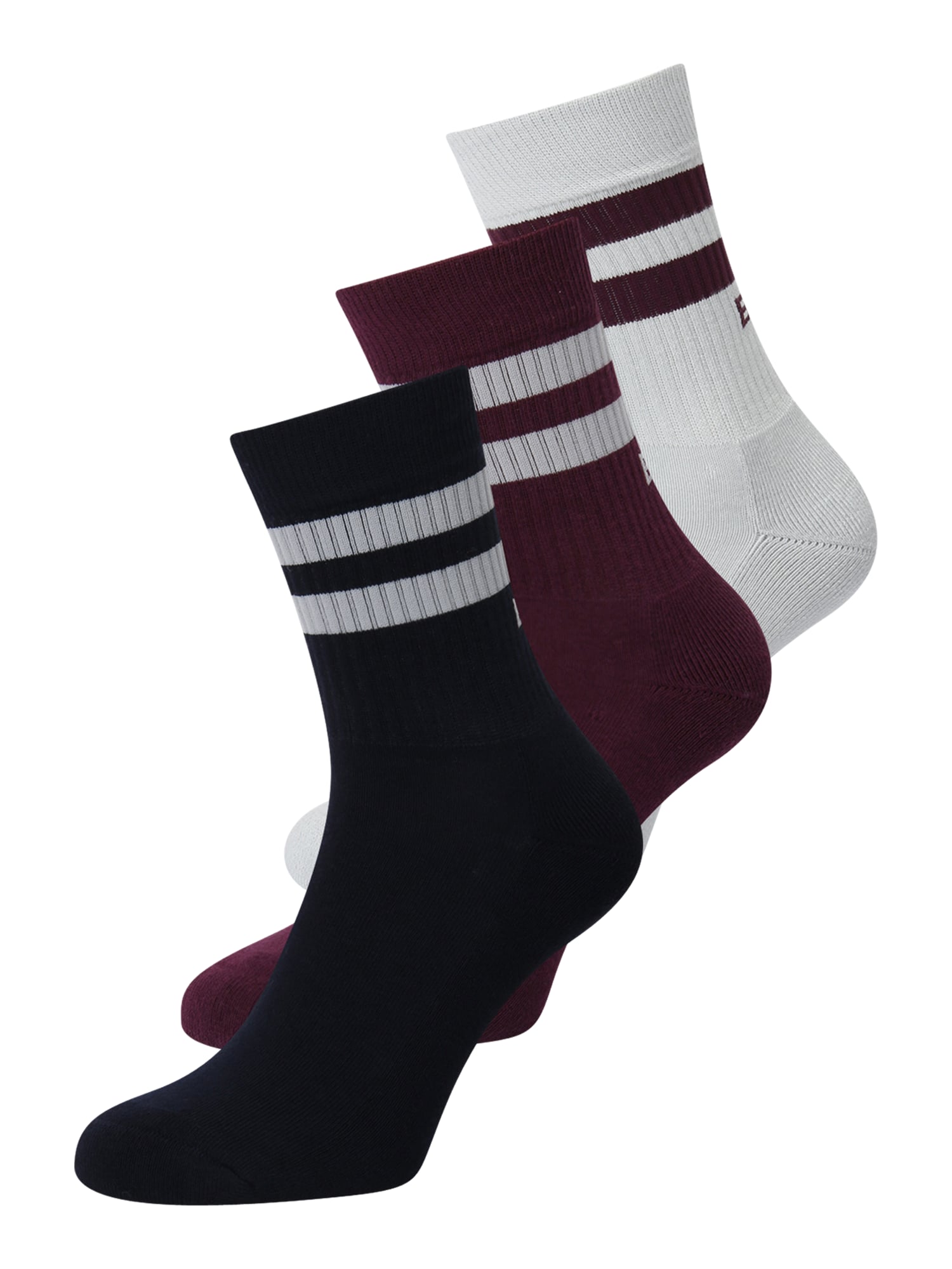 Športové ponožky bordová čierna biela BJÖRN BORG