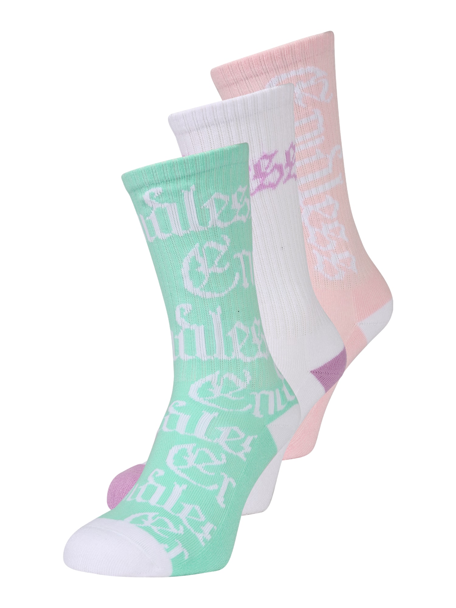 Ponožky Endless mätová fialová marhuľová biela Mister Tee