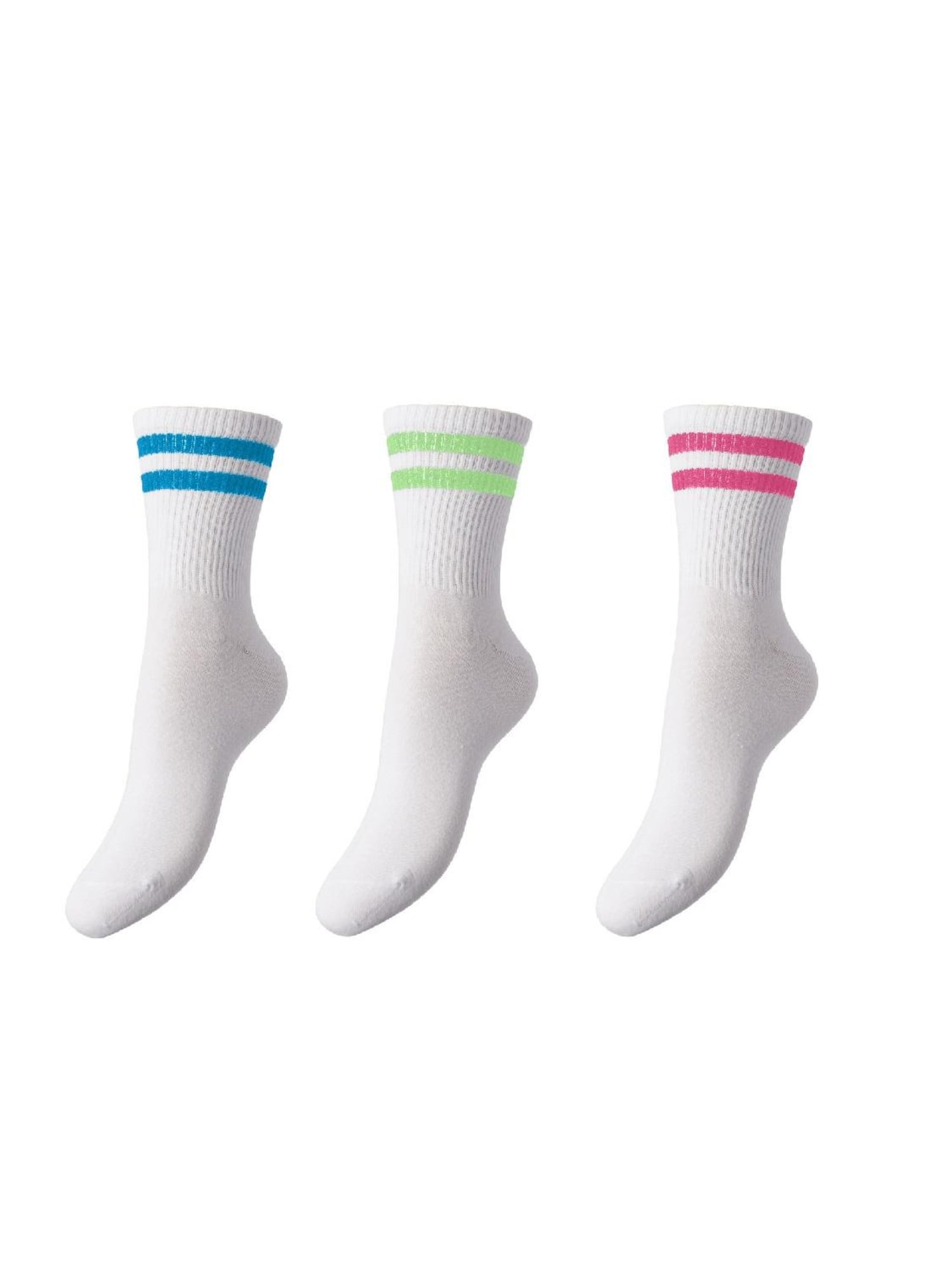 Ponožky modrá svetlozelená svetloružová biela PIECES