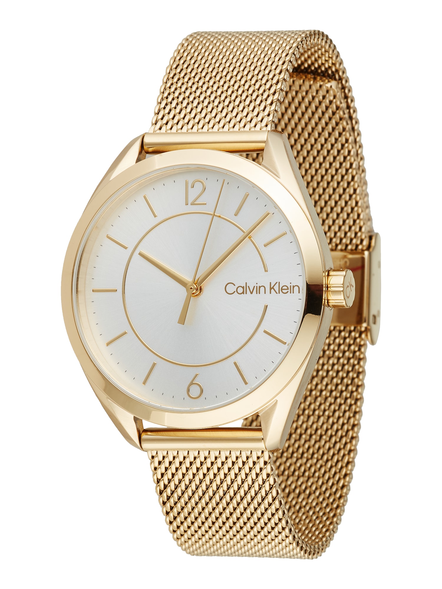 Analógové hodinky zlatá biela Calvin Klein