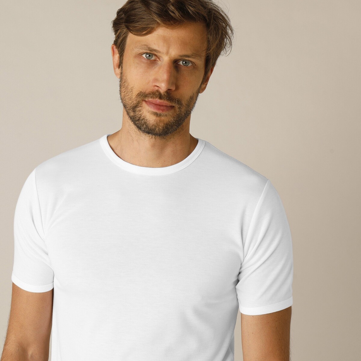 Spodné tričko s výstrihom, súprava 2 ks biela 85 92 (M)